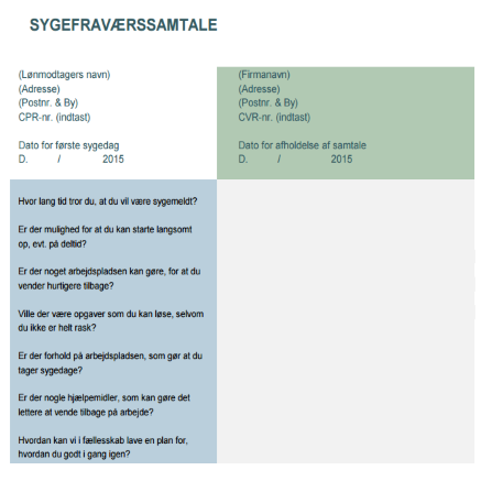 sygefraværssamtale spørgsmål sygefraværssamtale spørgsmål