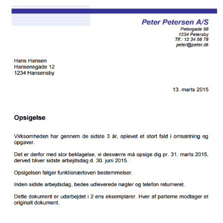 opsigelsesfrist funktionær opsigelsesfrist funktionær