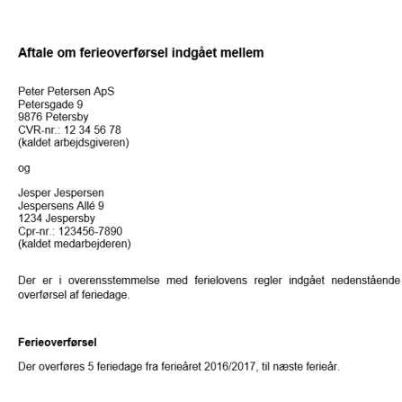 opsigelse fritstilling eksempel opsigelse fritstilling eksempel